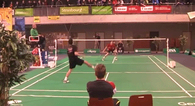 Badminton rally