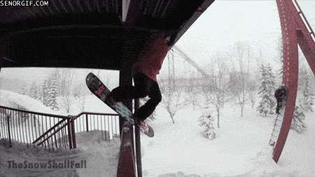 Snowboarding stunt
