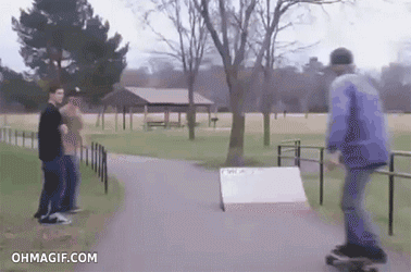 Skateboard fail