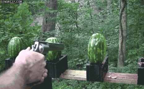Vattenmelon i slowmotion
