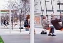 Busshållplats i kanada