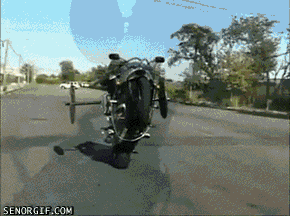 Tyngdlyftning på en motorcykel