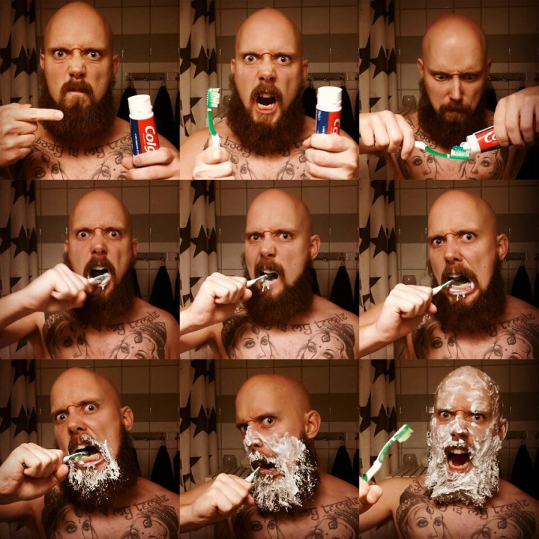 Borsta tänderna