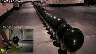 Laser förstör 100 Ballonger