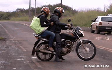 BAAM! kliv av motorcykeln och lämna min gata!