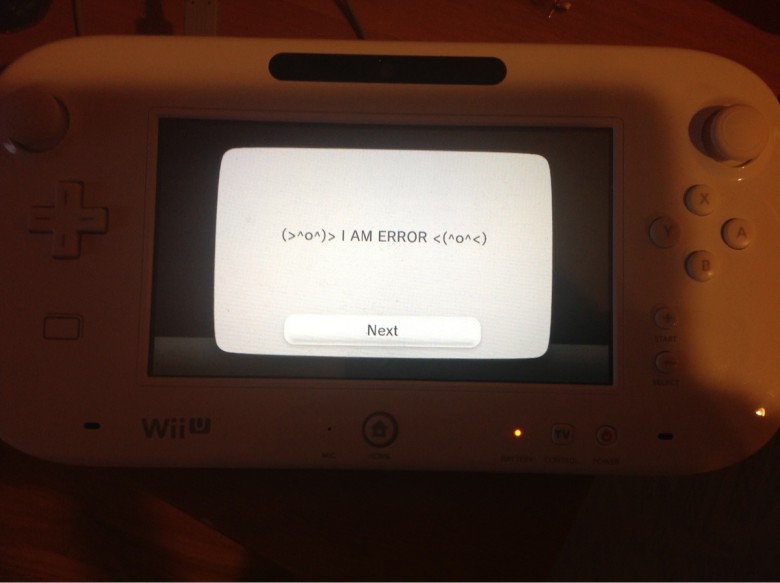 Wii U error