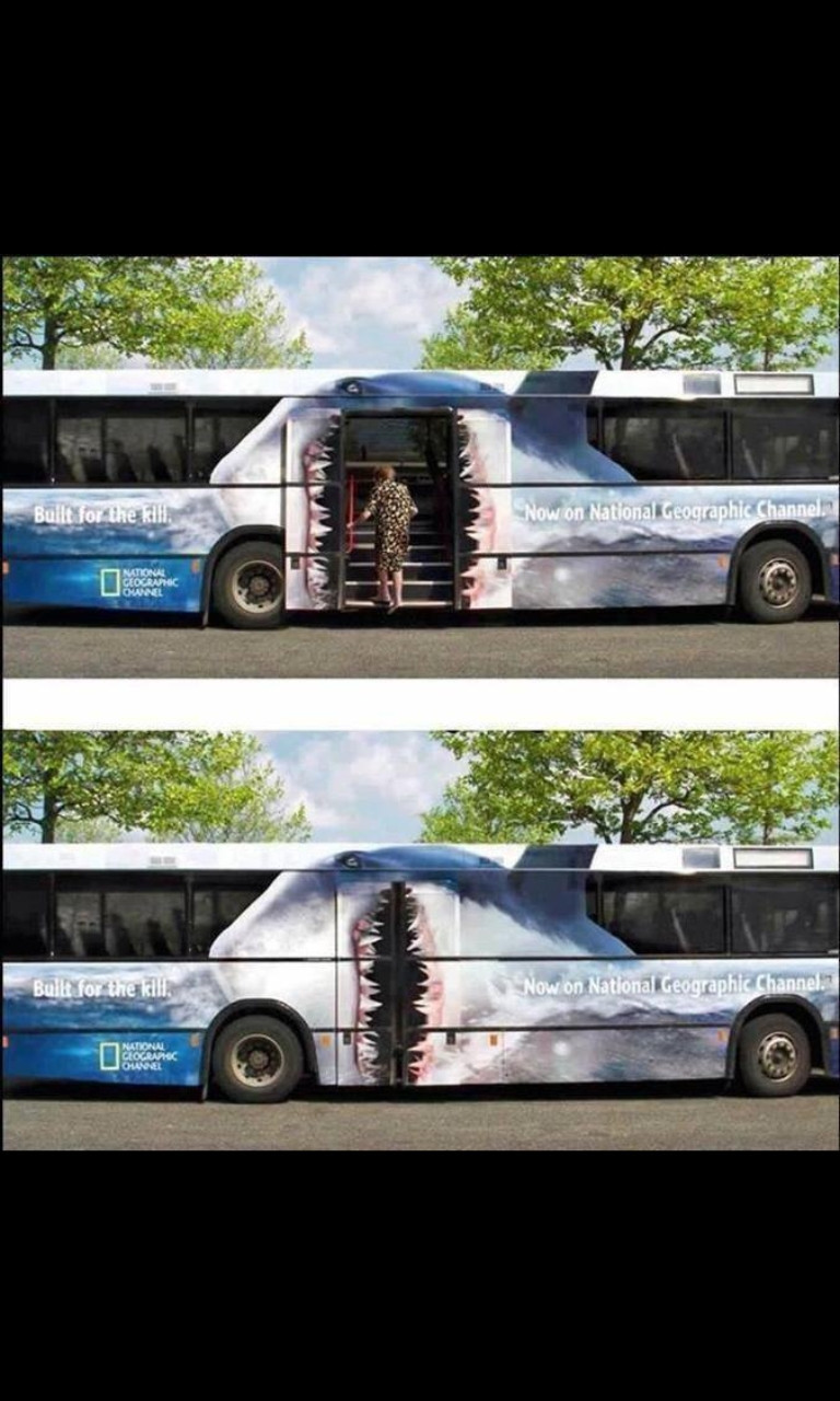 Grym design på buss
