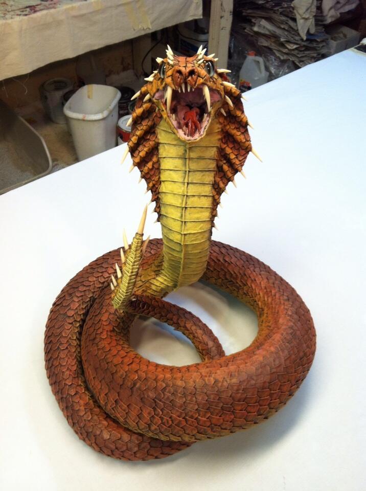 Paper mache cobra