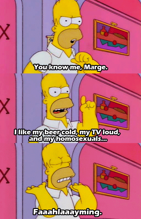 Homer VS gays