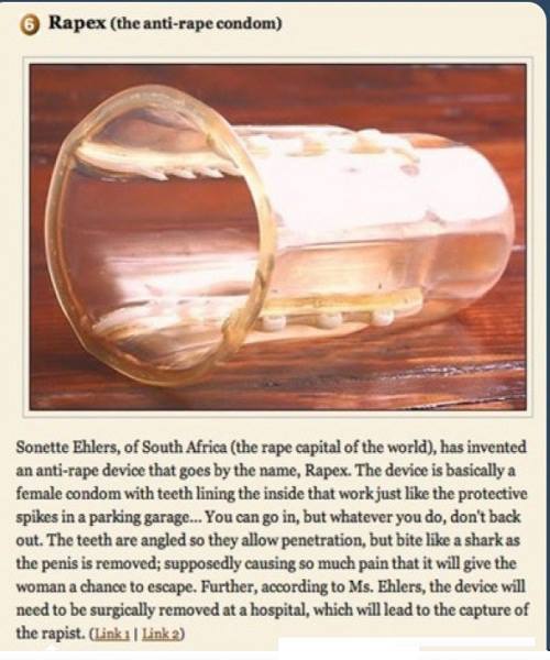 Anti-rape condom