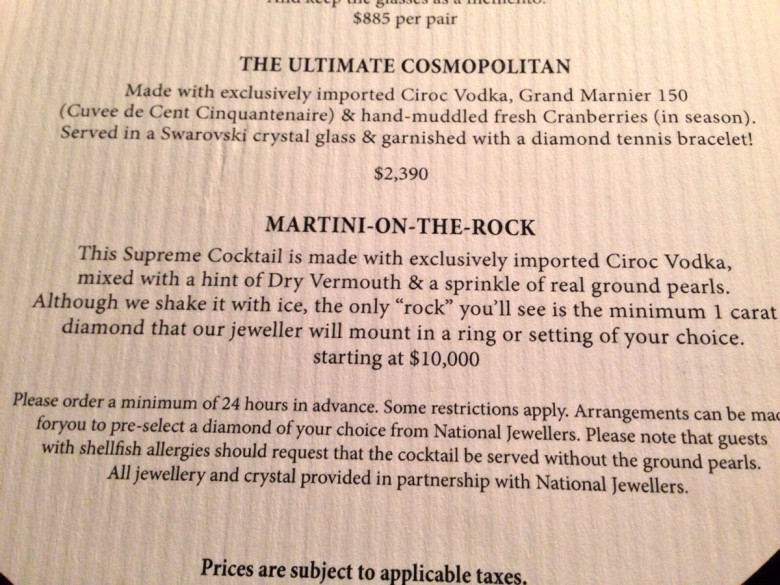 Martini on the rock