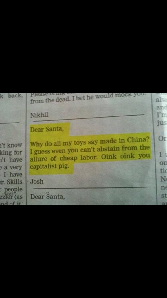 Dear santa