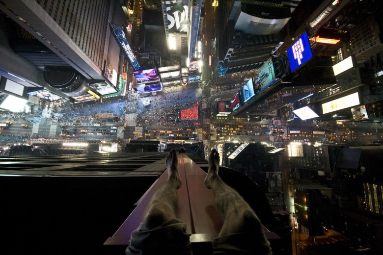 Häftig bild på Times Square!