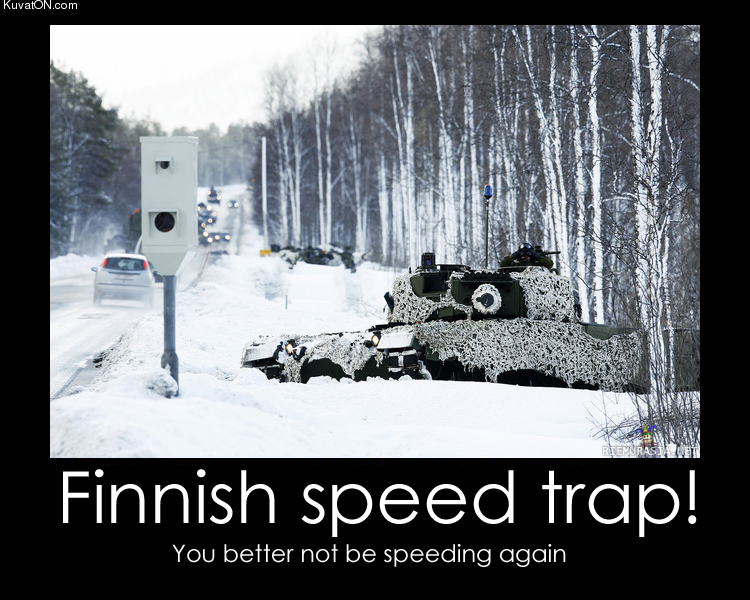 Finsk hastighetsfälla!