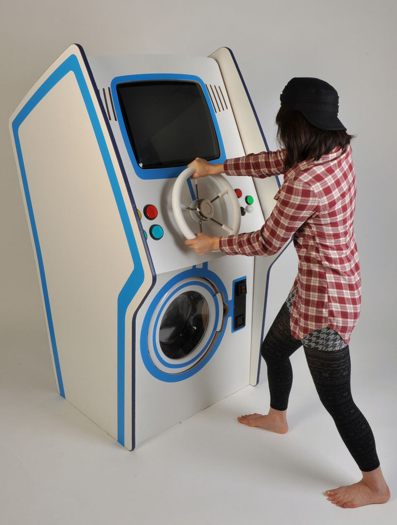 Tvättmaskin med gaming-utseende