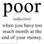 Definitionen av fattig