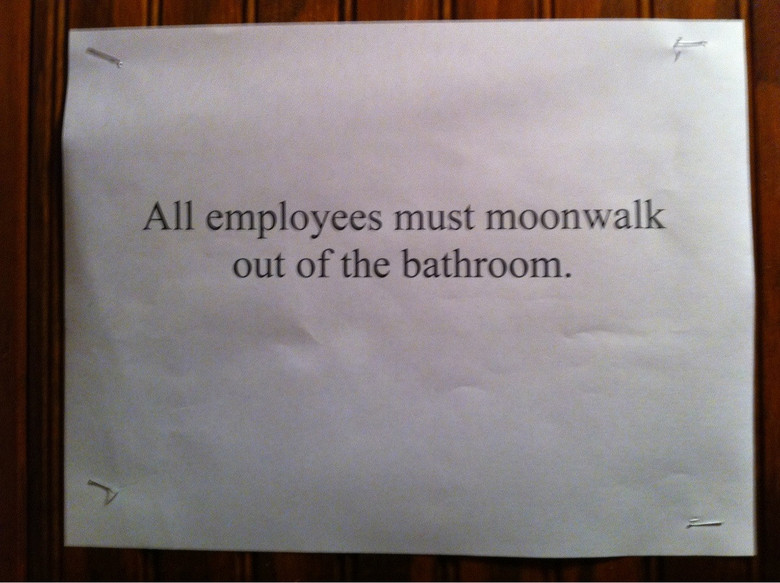 Moonwalk på arbetsplats