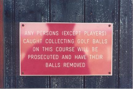 Golfers beware