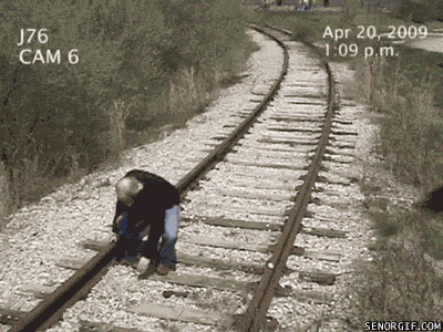 Man gets hit by train