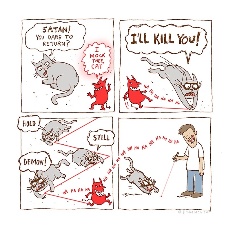 Katter slåss mot ren ondska!