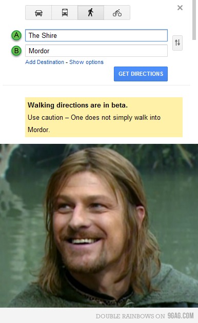 One does not simply walk into Mordor