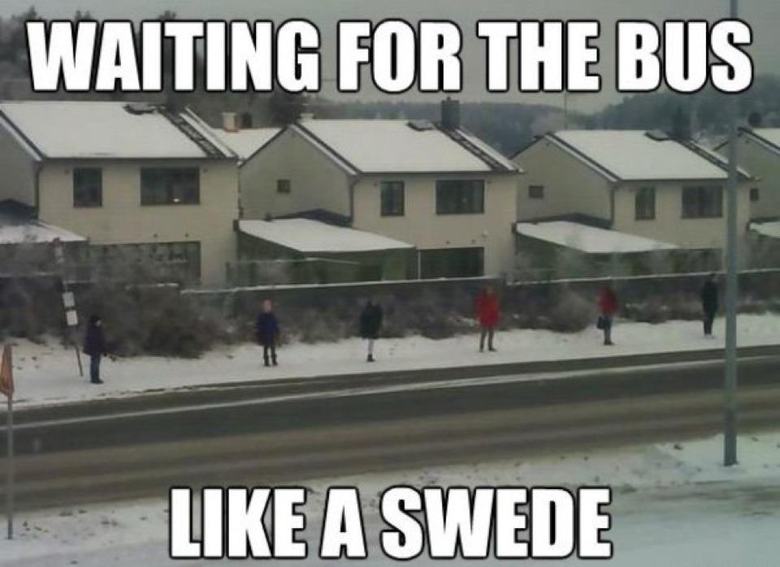 Väntar på bussen - Som en svensk
