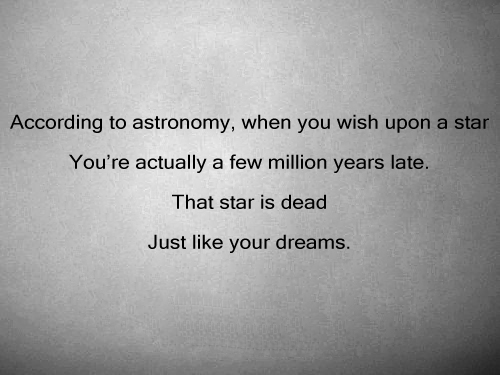 Stjärnfall är döda drömmar