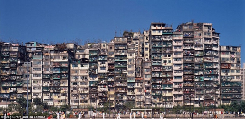 Tätbefolkad stadsdel i Kina